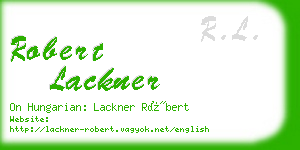 robert lackner business card
